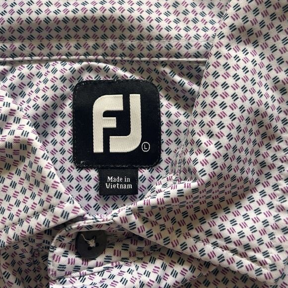 FootJoy Polo‎ Mens L Golf The Players TPC Sawgrass Stretch Flex All Over Pattern - Picture 8 of 12